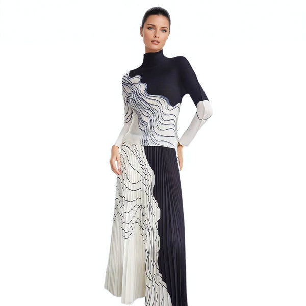 Texture Top And Matching Skirt - S1392
